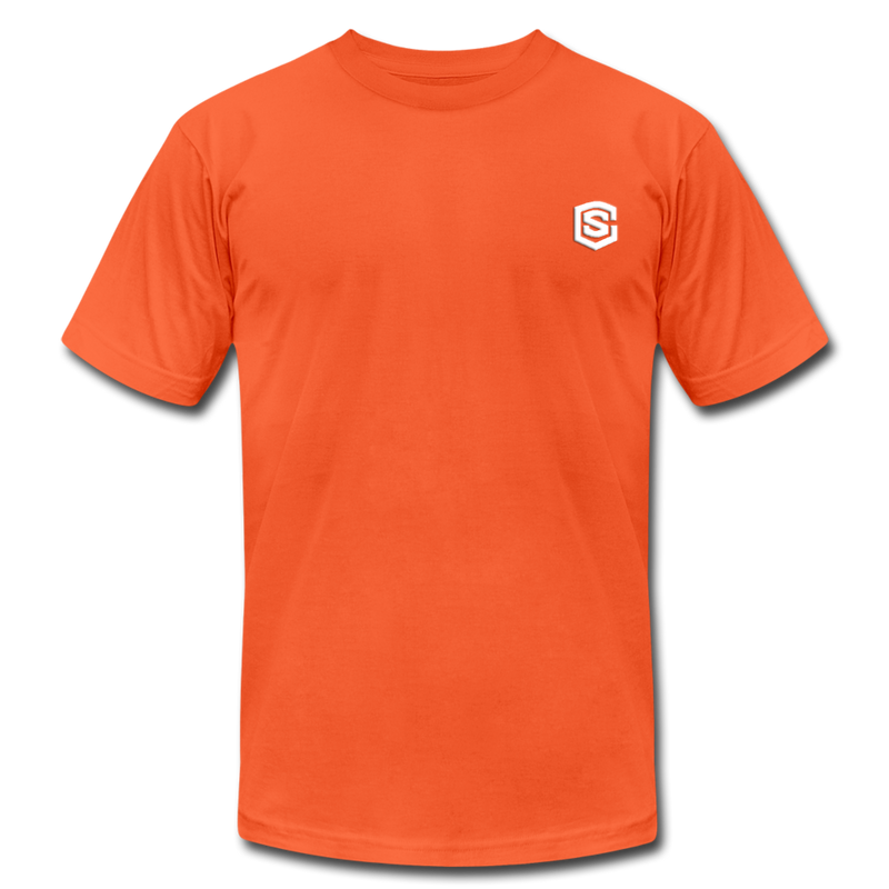 Unisex Jersey T-Shirt by Bella + Canvas WITH WHITE LOGO - orange