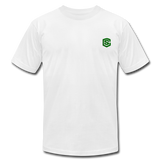 Unisex Jersey T-Shirt by Bella + Canvas WITH GREEN LOGO - white