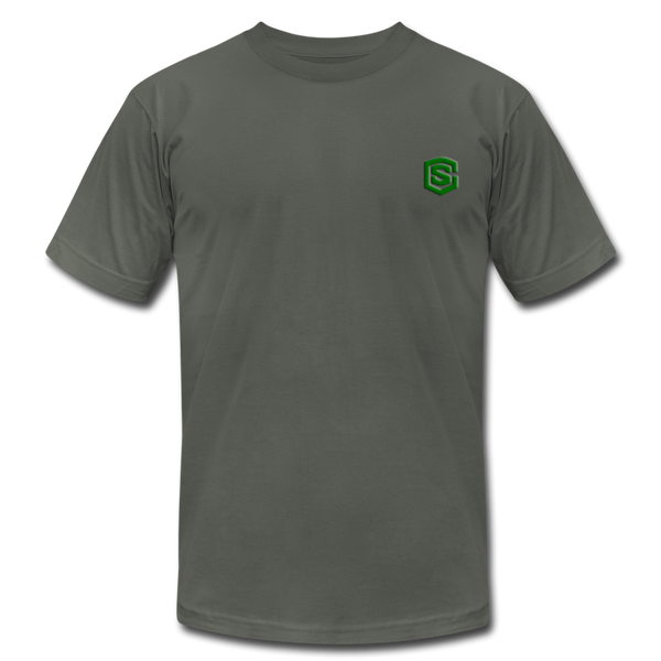 Unisex Jersey T-Shirt by Bella + Canvas WITH GREEN LOGO - asphalt