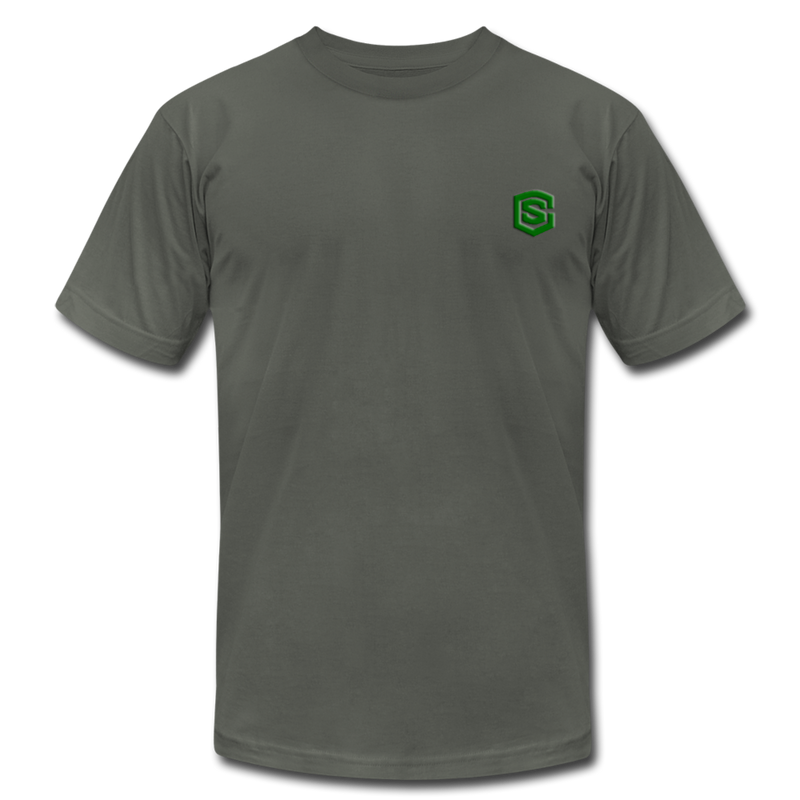 Unisex Jersey T-Shirt by Bella + Canvas WITH GREEN LOGO - asphalt