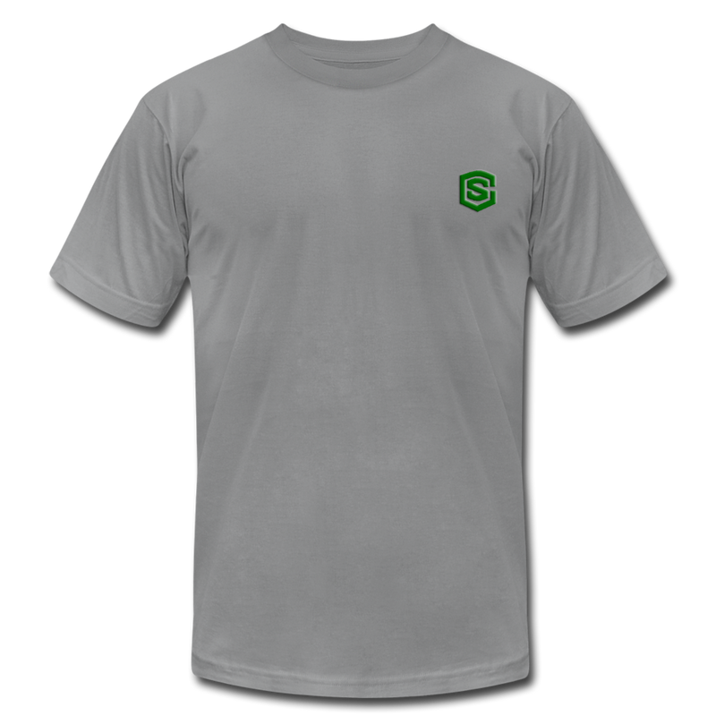 Unisex Jersey T-Shirt by Bella + Canvas WITH GREEN LOGO - slate