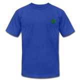 Unisex Jersey T-Shirt by Bella + Canvas WITH GREEN LOGO - royal blue