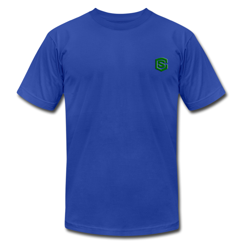 Unisex Jersey T-Shirt by Bella + Canvas WITH GREEN LOGO - royal blue