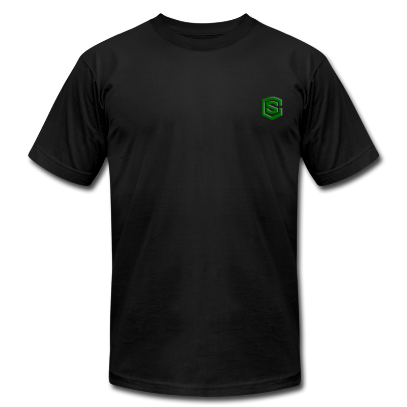 Unisex Jersey T-Shirt by Bella + Canvas WITH GREEN LOGO - black