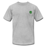 Unisex Jersey T-Shirt by Bella + Canvas WITH GREEN LOGO - heather gray