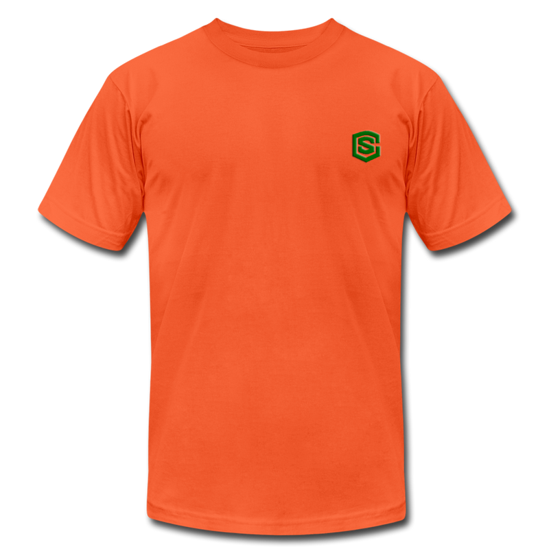 Unisex Jersey T-Shirt by Bella + Canvas WITH GREEN LOGO - orange