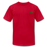 Unisex Jersey T-Shirt by Bella + Canvas WITH GREEN LOGO - red