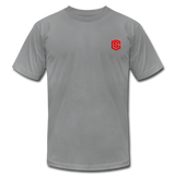 Unisex Jersey T-Shirt by Bella + Canvas WITH RED LOGO - slate