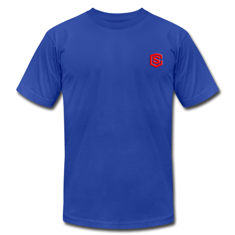 Unisex Jersey T-Shirt by Bella + Canvas WITH RED LOGO - royal blue