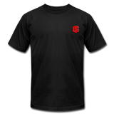 Unisex Jersey T-Shirt by Bella + Canvas WITH RED LOGO - black