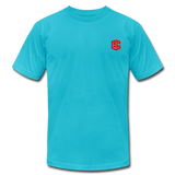 Unisex Jersey T-Shirt by Bella + Canvas WITH RED LOGO - turquoise