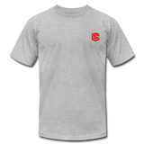 Unisex Jersey T-Shirt by Bella + Canvas WITH RED LOGO - heather gray