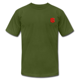 Unisex Jersey T-Shirt by Bella + Canvas WITH RED LOGO - olive