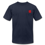 Unisex Jersey T-Shirt by Bella + Canvas WITH RED LOGO - navy