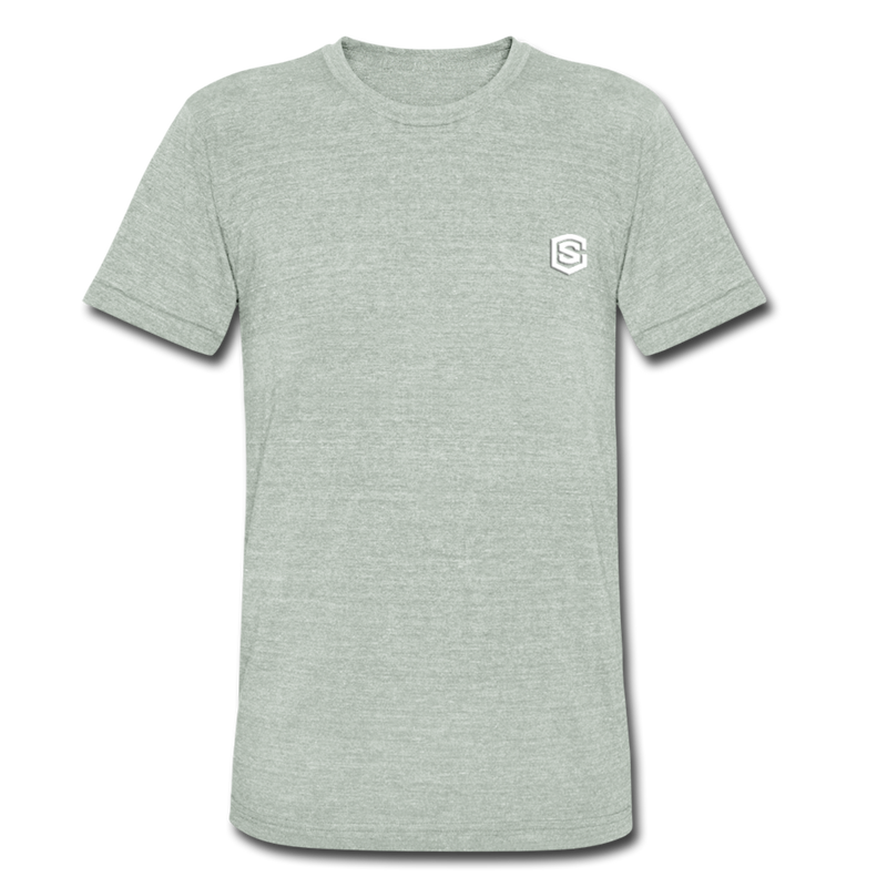 Unisex Tri-Blend T-Shirt WITH WHITE LOGO - heather gray