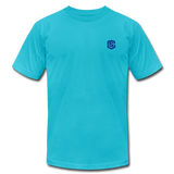 Unisex Jersey T-Shirt by Bella + Canvas WITH BLUE LOGO - turquoise