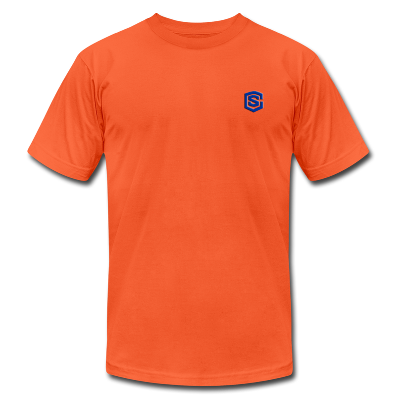 Unisex Jersey T-Shirt by Bella + Canvas WITH BLUE LOGO - orange