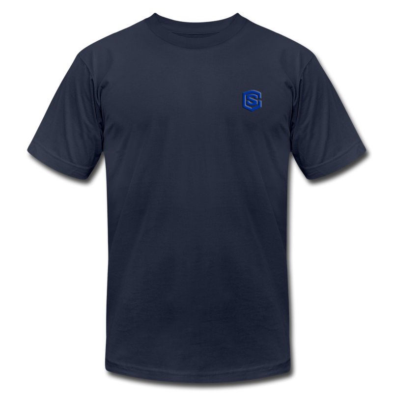 Unisex Jersey T-Shirt by Bella + Canvas WITH BLUE LOGO - navy