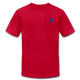 Unisex Jersey T-Shirt by Bella + Canvas WITH BLUE LOGO - red