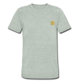 Unisex Tri-Blend T-Shirt WITH GOLD LOGO - heather gray