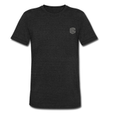 Unisex Tri-Blend T-Shirt WITH GRAY LOGO - heather black