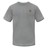 Unisex Jersey T-Shirt by Bella + Canvas WITH BROWN  LOGO - slate