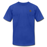 Unisex Jersey T-Shirt by Bella + Canvas WITH BROWN  LOGO - royal blue