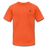 Unisex Jersey T-Shirt by Bella + Canvas WITH BROWN  LOGO - orange