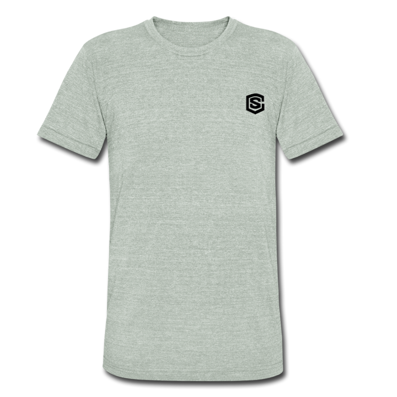 Unisex Tri-Blend T-Shirt WITH BLACK  LOGO - heather gray