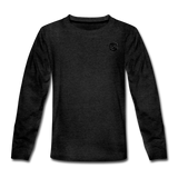 Kids' Premium Long Sleeve T-Shirt WITH BLACK LOGO - charcoal gray