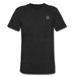 Unisex Tri-Blend T-Shirt with GRAY logo - heather black