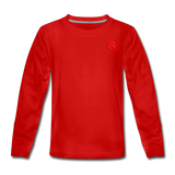 Kids' Premium Long Sleeve T-Shirt WITH RED LOGO - red