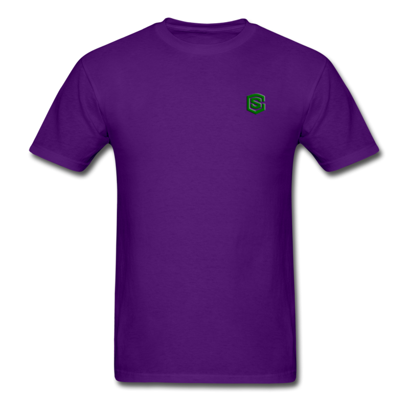 Unisex Classic T-Shirt WITH GREEN LOGO - purple