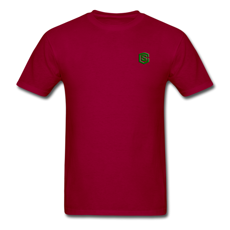 Unisex Classic T-Shirt WITH GREEN LOGO - dark red