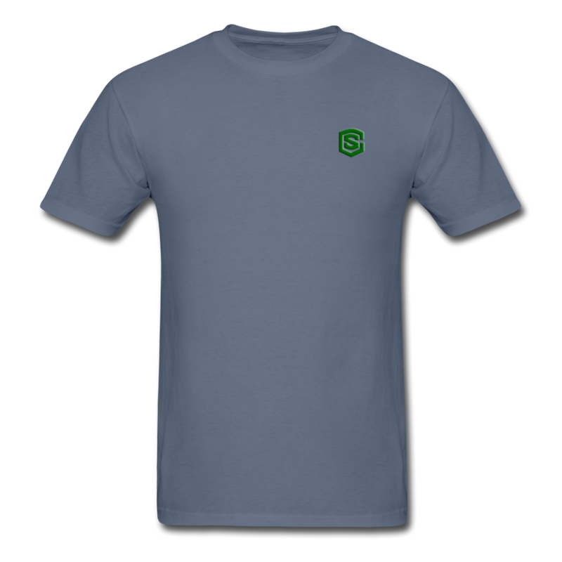 Unisex Classic T-Shirt WITH GREEN LOGO - denim