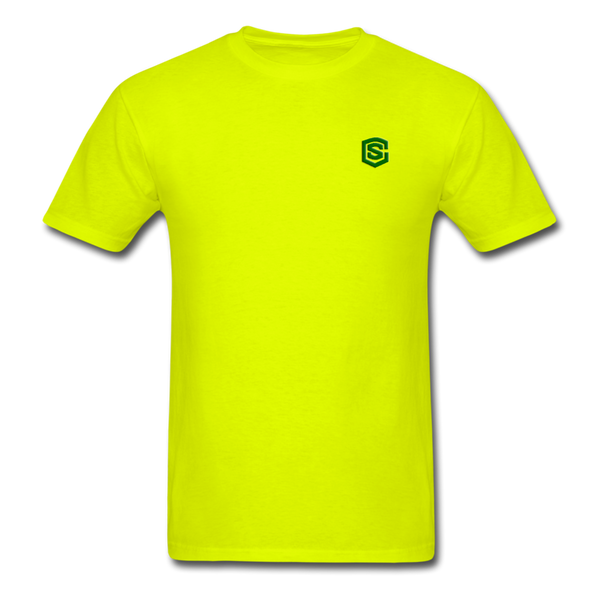 Unisex Classic T-Shirt WITH GREEN LOGO - safety green