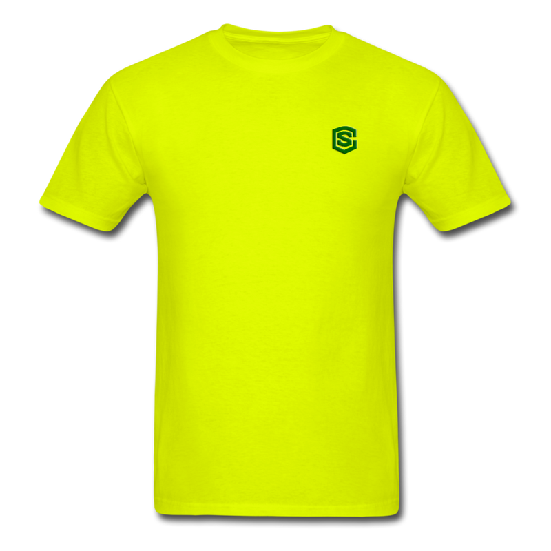 Unisex Classic T-Shirt WITH GREEN LOGO - safety green