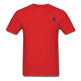 Unisex Classic T-Shirt with BLUE logo - red