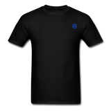 Unisex Classic T-Shirt with BLUE logo - black