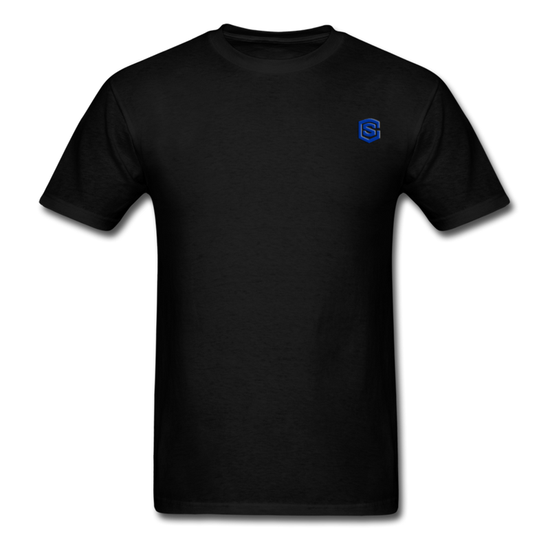 Unisex Classic T-Shirt with BLUE logo - black