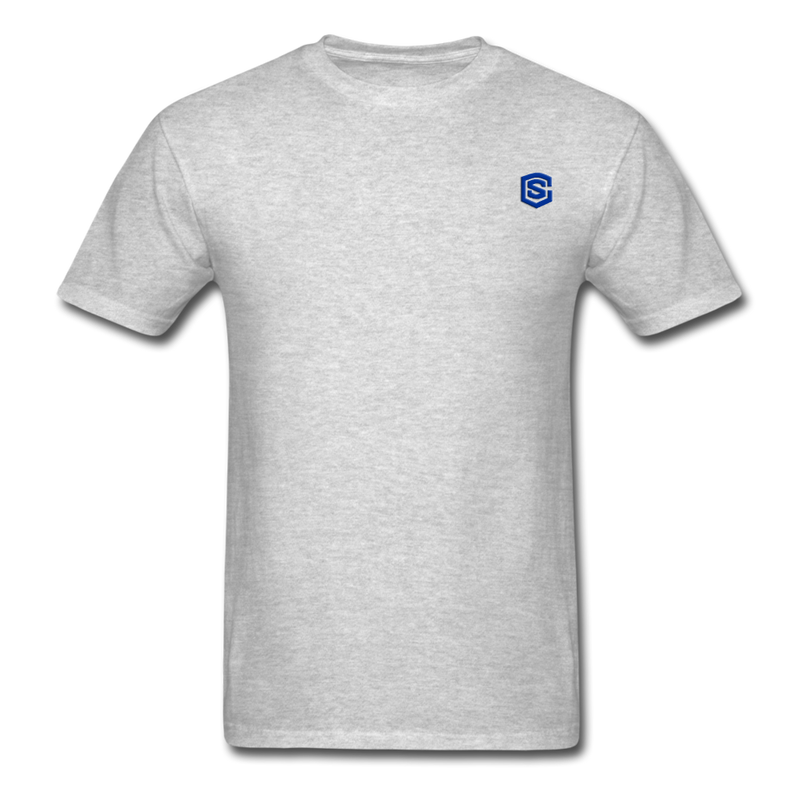 Unisex Classic T-Shirt with BLUE logo - heather gray