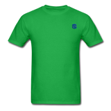 Unisex Classic T-Shirt with BLUE logo - bright green