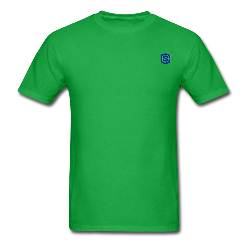 Unisex Classic T-Shirt with BLUE logo - bright green