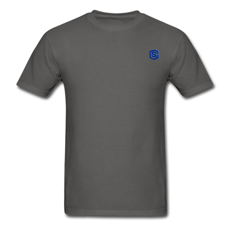 Unisex Classic T-Shirt with BLUE logo - charcoal