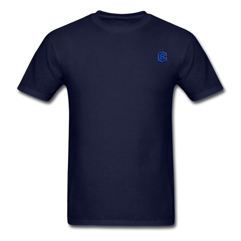 Unisex Classic T-Shirt with BLUE logo - navy