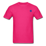 Unisex Classic T-Shirt with BLUE logo - fuchsia