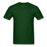 Unisex Classic T-Shirt with BLUE logo - forest green