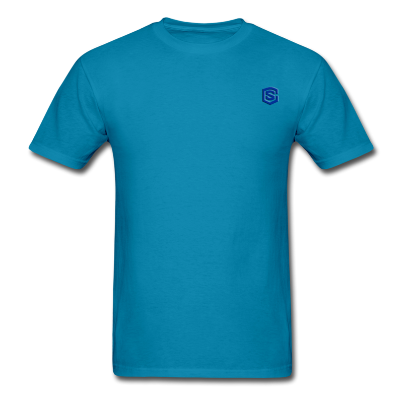 Unisex Classic T-Shirt with BLUE logo - turquoise