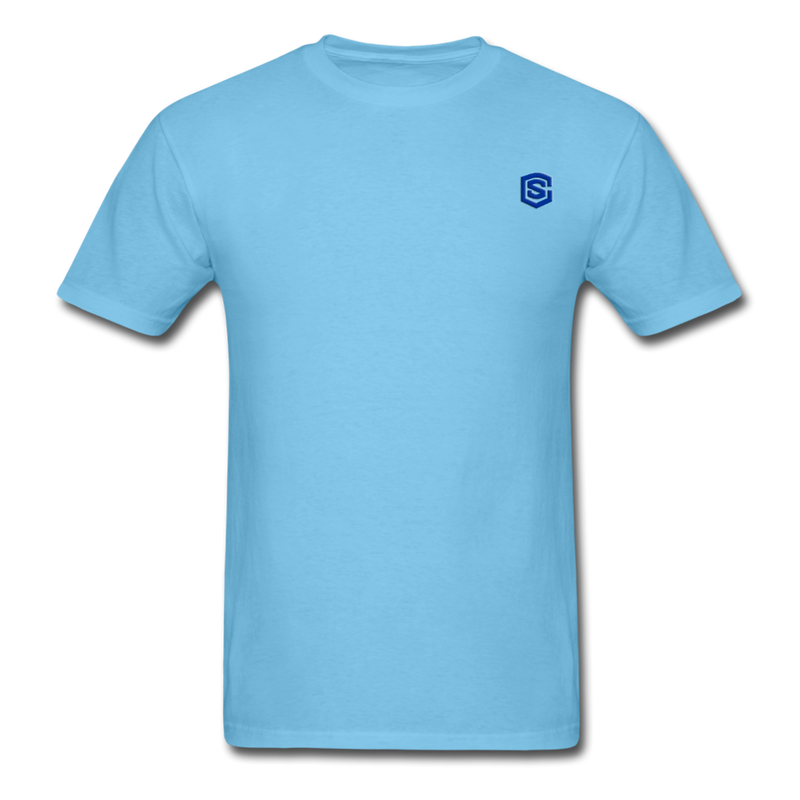 Unisex Classic T-Shirt with BLUE logo - aquatic blue