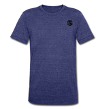 Unisex Tri-Blend T-Shirt WITH BLACK LOGO - heather indigo